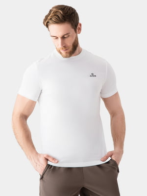 Біла футболка із органічної бавовни з технологією Soft touch | 6990126
