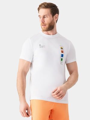 Біла футболка із органічної бавовни з технологією Soft touch | 6990128