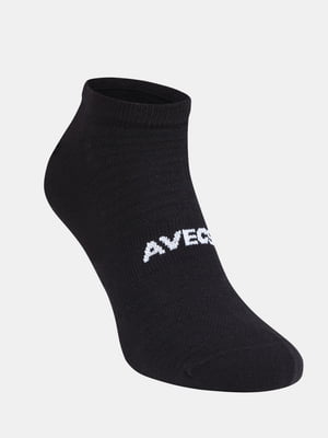 Базові безшовні чорні шкарпетки з фірмовим лого | 6990146