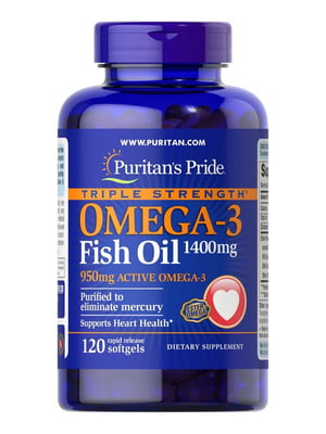 Вітамінна добавка Omega-3 Triple Strength 1400mg (950 mg Active Omega-3) - 120caps | 6995927