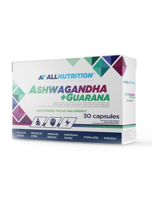 Добавка Ashwagandha 300mg + Guarana - 30caps | 6995990