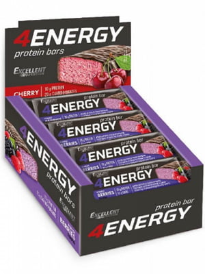 Протеїновий батончик 4 ENERGY - 24x40g Berry | 6996170