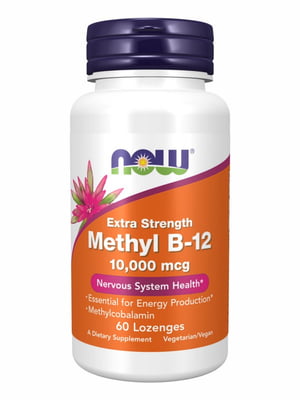 Вітамінна добавка Methyl B-12 10000mcg - 60 lozenges | 6996190