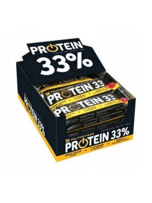 Протеїнові батончики Protein 33% Bar - 25x50g Vanilla-Rapsberry | 6996400