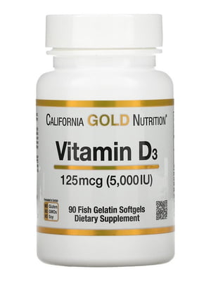 Вітамінна добавка Vitamin D3 125mcg(5000IU) - 90soft | 6996408