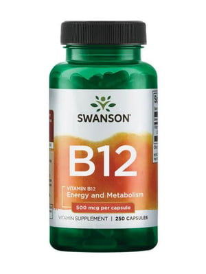 Вітамінна добавка Vitamin B12 500 mcg - 250caps | 6996422