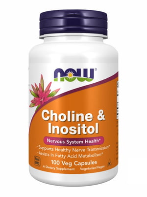 Вітамінна добавка Choline & Inositol 250/250mg - 100 vcaps | 6996478