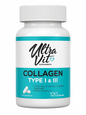 Харчова добавка Collagen Type I & III - 120 caps | 6996581