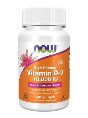 Вітамінна добавка VIT D-3 10,000 IU - 240 sgels | 6996619