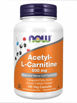 Вітамінна добавка Acetyl L-Carnitine 500mg - 100 vcaps | 6996681