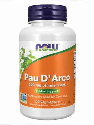 Вітамінна добавка Pau D' Arco 500mg - 100 vcaps | 6996686