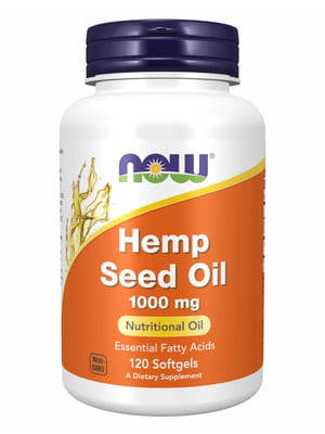 Вітамінна добавка Hemp Seed Oil 1000 mg - 120 Softgels | 6996689