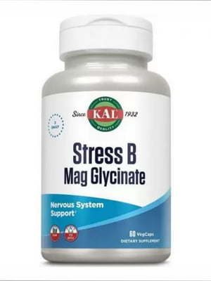 Вітамінна добавка Stress B Magnesium Glycinate - 60 vcaps | 6996707