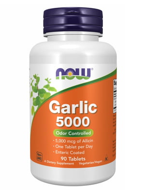 Вітамінна добавка Garlic 5000 Enteric - 90 tabs | 6996804