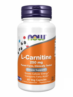 Вітамінна добавка L-Carnitine 250mg - 60 vcaps | 6997044