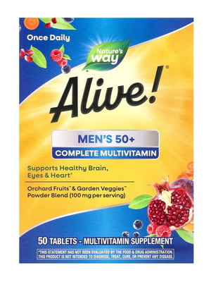 Мультивітамінна добавка Men's 50+ Complete Multivitamin - 50 tabs | 6997081