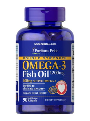 Вітамінна добавка Double Strength Omega-3 Fish Oil 1200mg/600mg Omega-3 - 90 sgels | 6997091