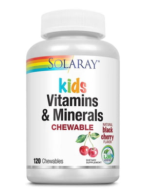 Вітамінна добавка Kids Vitamins & Minerals - 120 chewables Black Cherry | 6997110