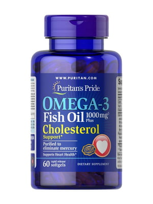 Харчова добавка Omega-3 Fish Oil Plus Cholesterol Support  | 6997322