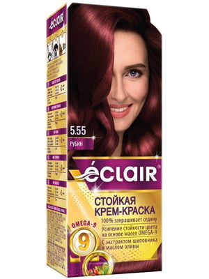 Крем-фарба для волосся Omega-9 Hair Color 5.55 Рубін | 7038805