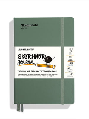 Зелений блокнот SketchNote Journal середнього розміру | 7052824