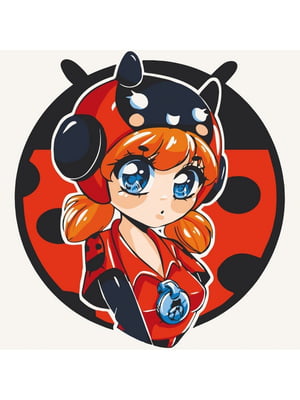 Картина за номерами "Ladybug Bea" 30х30 см | 7055595