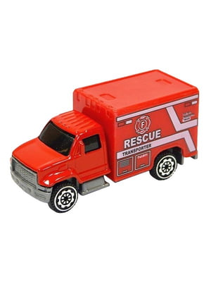 Машинка іграшкова Спецтехніка масштаб 1:64, металева Rescue | 7056101