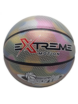 М'яч баскетбольний Extreme Motion (White) № 7 світловідбиваючий | 7063348