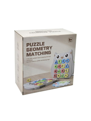 Дитяча гра сортер Puzzle Geometry Matching, 2 ігрових поля, геометричні фігури | 7064109