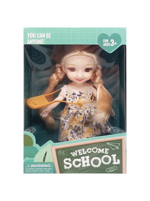 Дитяча лялька "Welcome School" YL605-7/9/10 з сумочкою Жовтий | 7064482