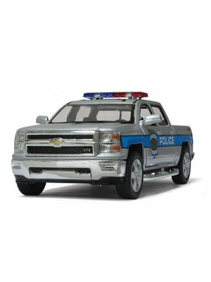 Інерційна машинка "Police" Chevrolet Silverado 2014 (Silver) метал, сірий, масштаб 1:46 | 7065872