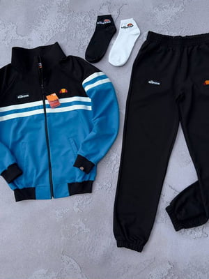 Костюм Ellesse чорно-блакитного кольору: толстовка, джогери і 2 пари шкарпеток | 7101993