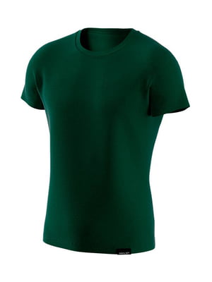 Футболка  Basic U-neck 3XL Темно-зелений | 7114823