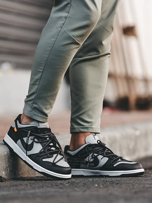 Кросівки Dunk Low x Off-White Black/Gray MRV-21432 | 7117763