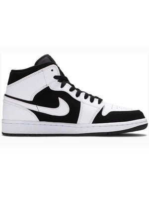 Кросівки Air Jordan 1 Mid White Black Tuxedo | 7118746