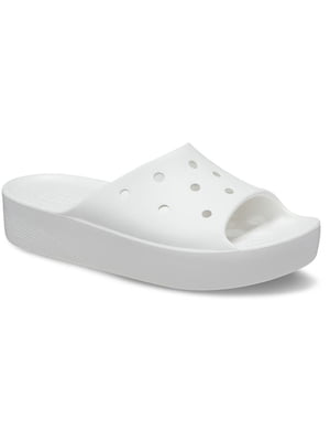 Білі шльопанці Crocs CLASSIC PLATFORM SLIDE | 7123479