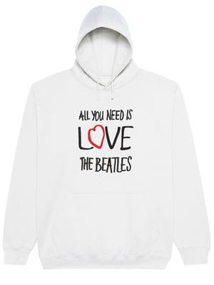 Худі біла з вишивкою "All You Need Is Love, The Beatles es" | 7127918