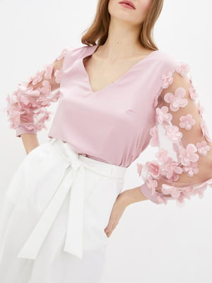 Блуза рожева з декором | 5920976