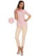 Блуза розовая в узкую полоску | 890512 | фото 2
