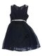 Платье темно-синее с декором и ремешком | 1039100 | фото 2