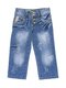 Капрі сині джинсові з ефектом потертих | 1076935