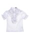 Блуза біла з оборками | 1236946