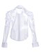 Рубашка белая в узкую полоску | 1236932 | фото 2