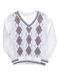 Пуловер молочного кольору в ромби | 1256674