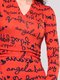 Сукня помаранчево-коралового кольору в принт | 1417845 | фото 3
