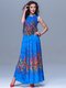 Сукня синя в квітковий принт | 1645358 | фото 2