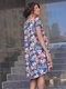 Сукня синя в квітковий принт | 1734179 | фото 3