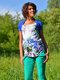 Блуза комбинированной расцветки со стилизованным болеро | 1734162 | фото 5