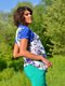 Блуза комбинированной расцветки со стилизованным болеро | 1734162 | фото 6