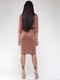 Сукня кольору моко з контрастним поясом | 1822274 | фото 2